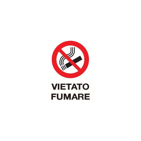 Cartello segnaletico vietato fumare, acquista su Hidrobrico