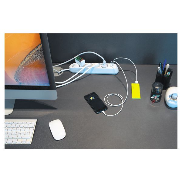 Presa Multipla con 4 prese elettriche e 2 porte USB 2.0 - +Energia -  Mediacom