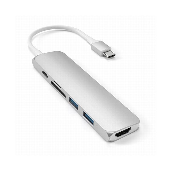 Adattatore Usb-c Slim Multimedia V2 Silver - Satechi - STC.ST-SCMA2S