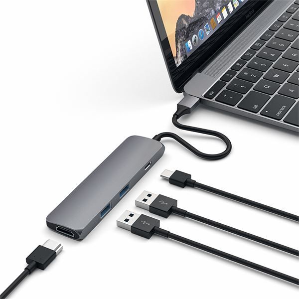 Adattatore Usb-c Slim Multi-porta Space Gray - Satechi - STC.ST-CMAM