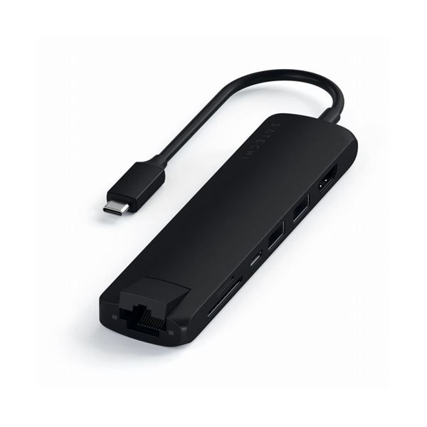 Hub Slim Usb-c Multiporta Con Adattatore Ethernet - Black - Satechi - STC.ST-UCSMA3K