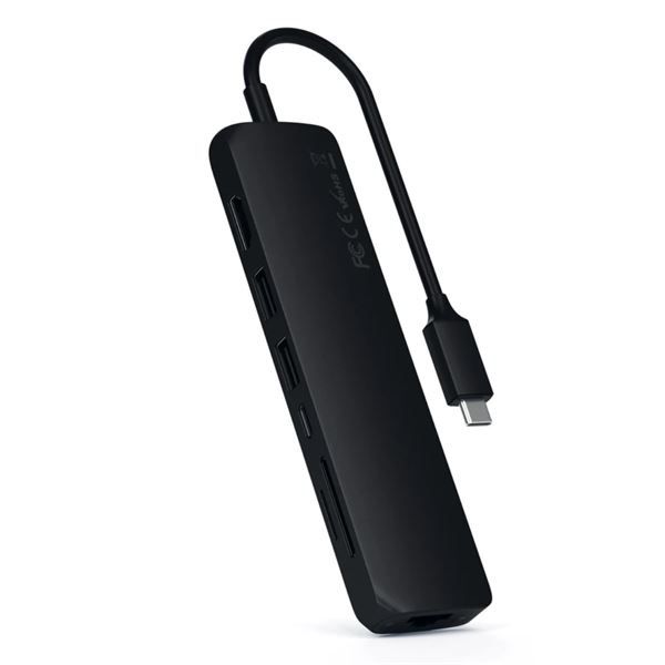 Hub Slim Usb-c Multiporta Con Adattatore Ethernet - Black - Satechi - STC.ST-UCSMA3K