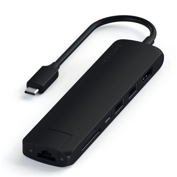 Hub Slim Usb-c Multiporta Con Adattatore Ethernet - Black - Satechi - STC.ST-UCSMA3K