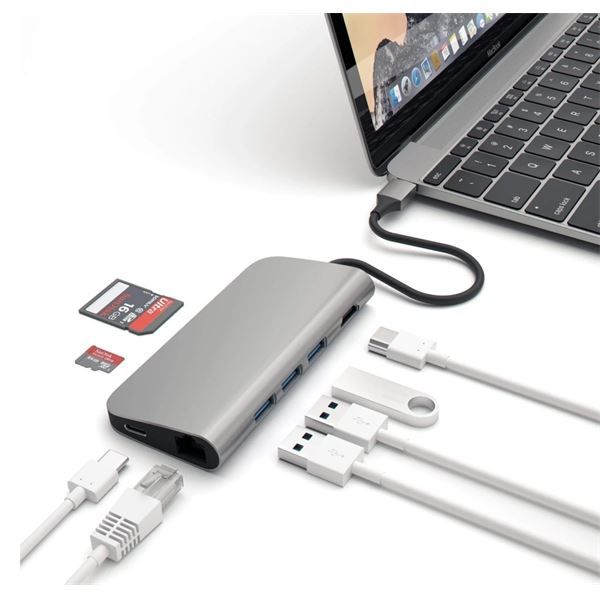 Adattatore Usb-c Multi-porta 4k Ethernet - Space Gray - Satechi - STC.ST-TCMAM