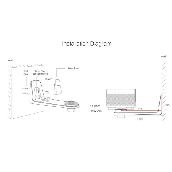 X-wall - Supporto Da Parete Per Proiettori - Xgimi - XGM.W040B