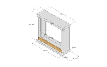 Caminetto Elettrico da Incasso Sined Panarea 75CM 1500W Nero - CAMI,  acquista su Hidrobrico