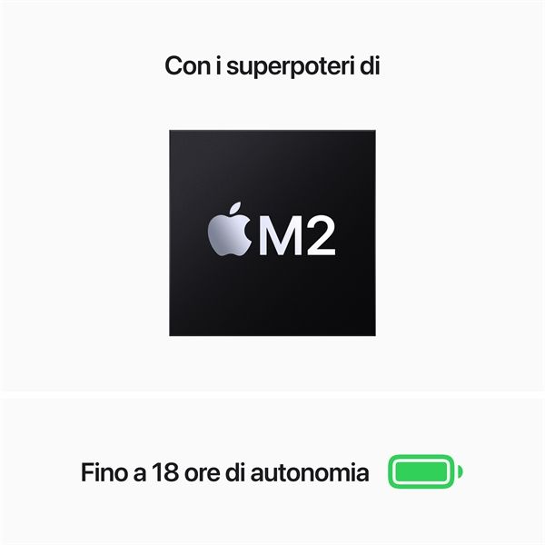 Macbook Air 13\" M2 Core 8 Cpu Core 8 Gpu 8gb/256gb - Grigio Siderale - Apple - APP.MLXW3T/A