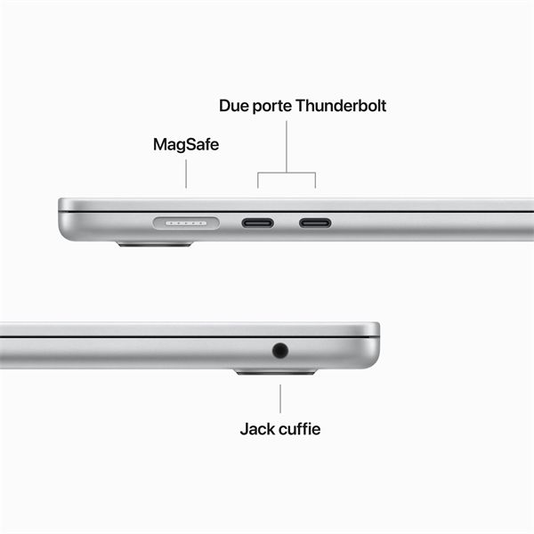 Macbook Air 15\" M2 Chip 8-core Cpu 10-core Gpu 512gb - Argento - Apple - APP.MQKT3T/A