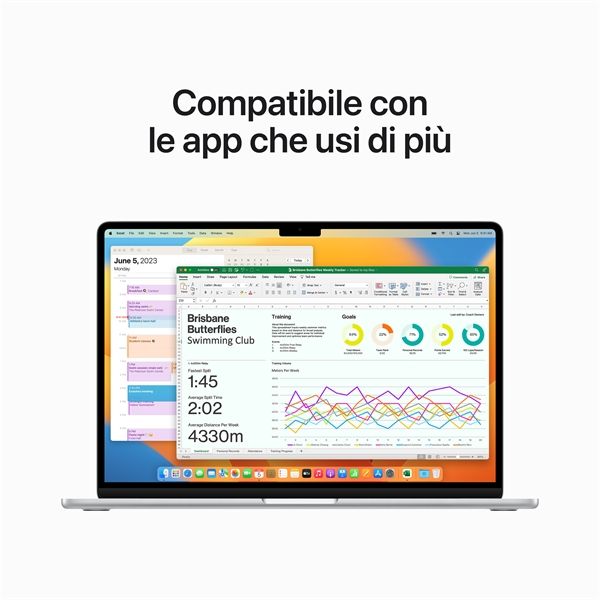 Macbook Air 15\" M2 Chip 8-core Cpu 10-core Gpu 512gb - Argento - Apple - APP.MQKT3T/A