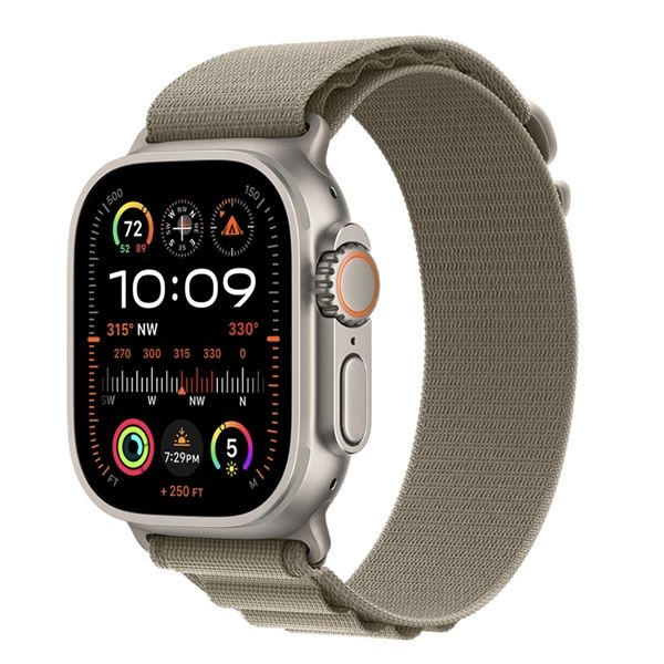 Watch Ultra 2 Gps + Cellular 49mm Titanio - Cinturino Alpine Loop Oliva
S - Apple - APP.MREX3TY/A