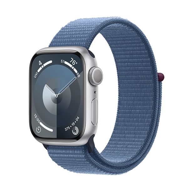 Watch Serie 9 Gps 45mm Alluminio Argento - Cinturino Sport Blu Inverno - Apple - APP.MR9F3QL/A