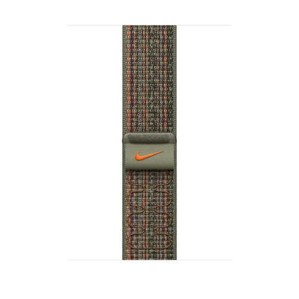 Cinturino Nike Sport Loop Sequoia/arancione 45mm - Apple - APP.MTL63ZM/A