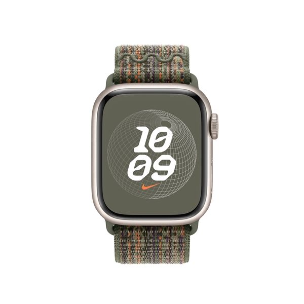 Cinturino Nike Sport Loop Sequoia/arancione 41mm - Apple - APP.MTL33ZM/A