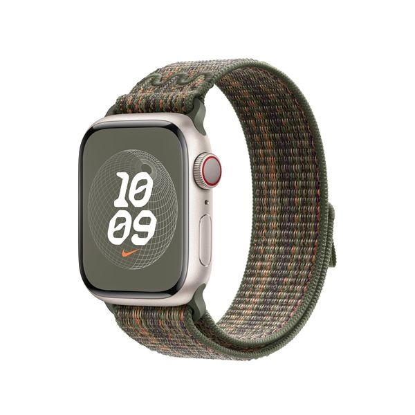 Cinturino Nike Sport Loop Sequoia/arancione 41mm - Apple - APP.MTL33ZM/A