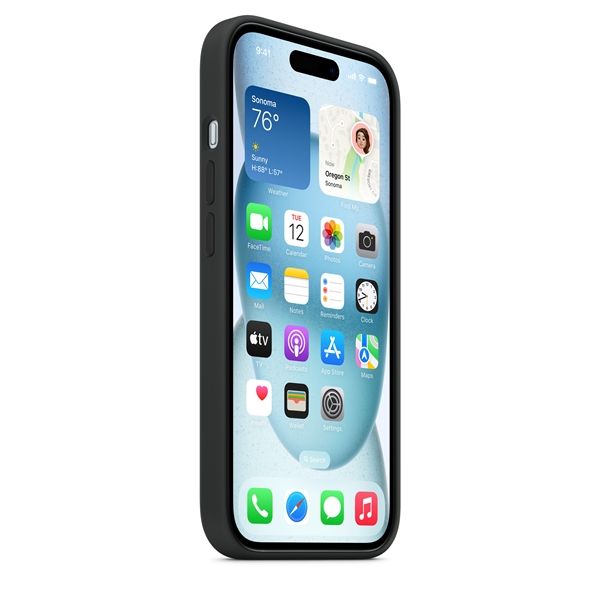 Custodia Apple Magsafe In Silicone Per Iphone 15 - Nero - Apple - APP.MT0J3ZM/A
