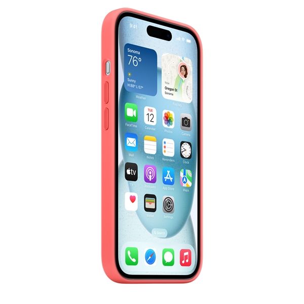 Custodia Apple Magsafe In Silicone Per Iphone 15 - Guava - Apple - APP.MT0V3ZM/A