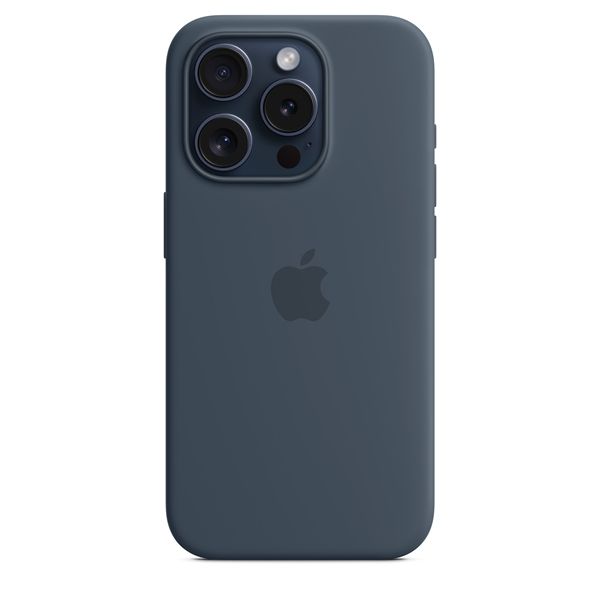 Custodia Apple Magsafe In Silicone Per Iphone 15 Pro - Blu Tempesta - Apple - APP.MT1D3ZM/A