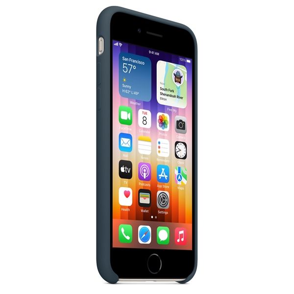 Custodia Apple In Silicone Per Iphone Se - Blu Abisso - Apple - APP.MN6F3ZM/A