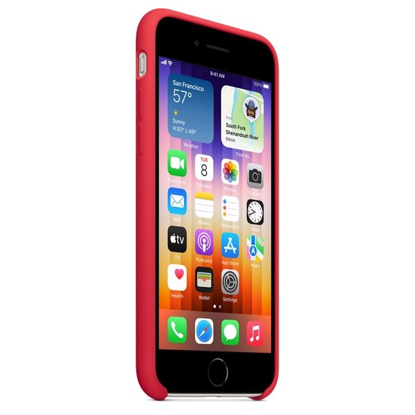 Custodia Apple In Silicone Per Iphone Se - Rosso - Apple - APP.MN6H3ZM/A