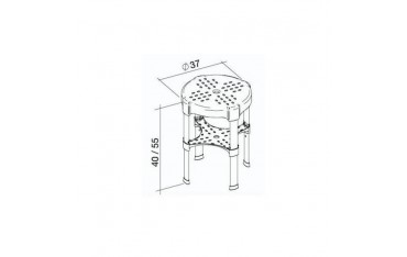 Sgabello Regolabile Da Bagno Bianco PR-STA-PP-BX