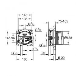 Corpo Incasso Grohe Rapido SmartBox - 35600000