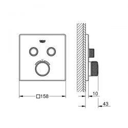 Miscelatore Termostatico Grohe Grohtherm SmartControl 2 vie - 29124000