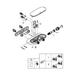 Miscelatore Termostatico Grohe Grohtherm SmartControl 2 vie con combinazione esterna/incasso - 34714000