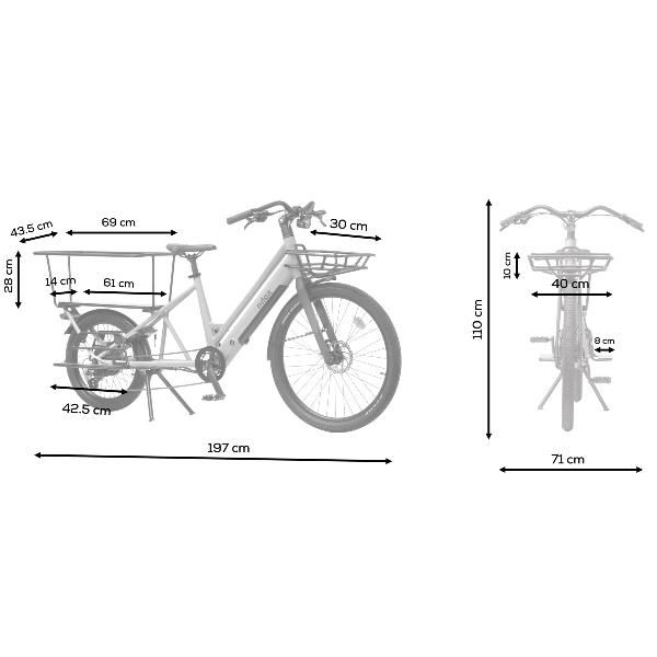 Ebike 36v 10ah Cargo C3 - Green Nilox Urban Fighter - 30NXEBCLTV2