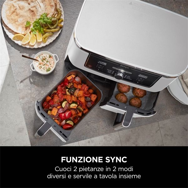 Friggitrice Ad Aria Ninja Dual Zone Max Da 9,5 L - Bianco - Ninja - NNJ.AF400EUWH