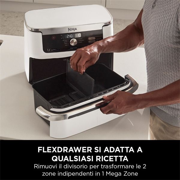 Friggitrice Ad Aria ninja flexdrawer Da 10,4 L - Bianco - Ninja - NNJ.AF500EUWH