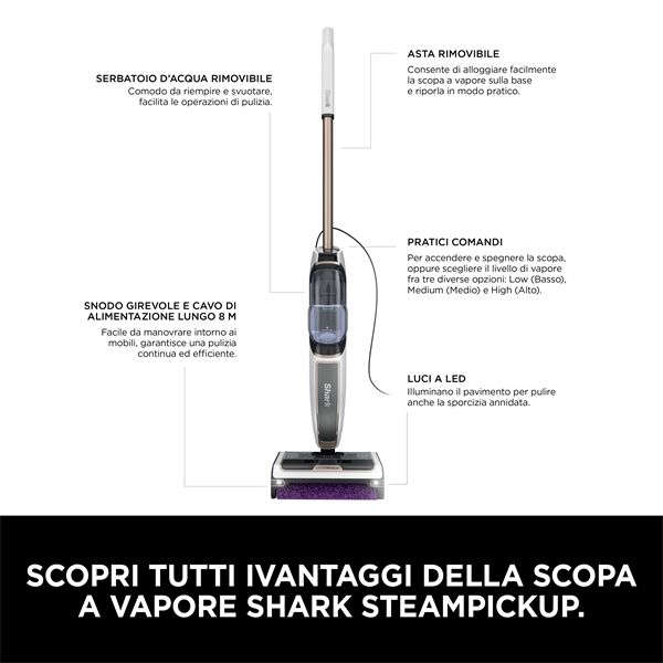 Scopa A Vapore Lavapavimenti Shark Steampickup - Shark - SHR.SD200EU