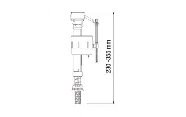 Galleggiante Fluidmaster 400E Attacco Basso 3/8 - 400E-025