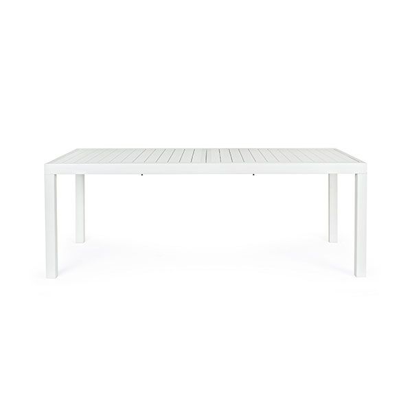 Tavolo da Giardino Rettangolare Allungabile Bizzotto Hilde 200-300X100X75CM in Alluminio Colore Bianco - 0663403