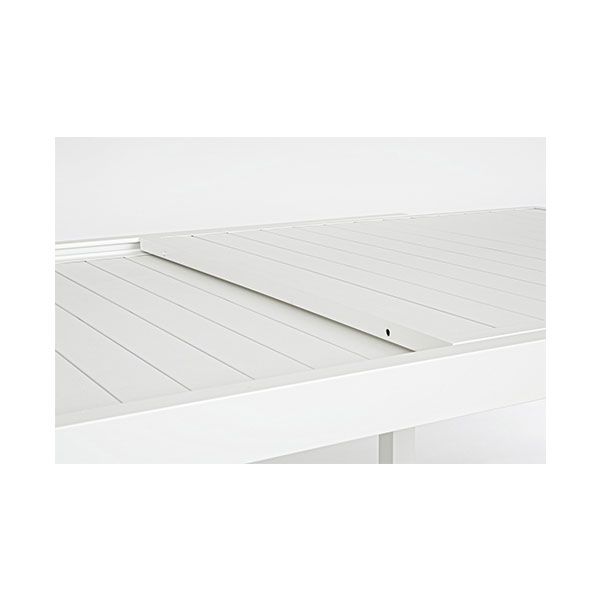 Tavolo da Giardino Rettangolare Allungabile Bizzotto Hilde 200-300X100X75CM in Alluminio Colore Bianco - 0663403